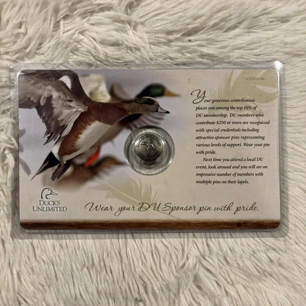 Ducks Unlimited Sponsor Pin Silver 2023 5 Years Gadwall Original Packaging NEW